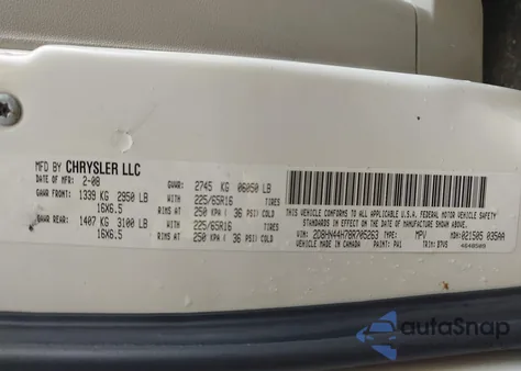 2008 Dodge Grand Caravan Se from USA, damaged, VIN 2D8HN44H78R705263